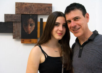 28-Leipziger-Jahresausstellung-Opening-Karlos-Kaplan-with-his-daughter